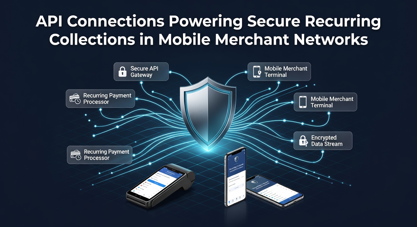 API connections facilitating secure recurring collections across mobile merchant networks