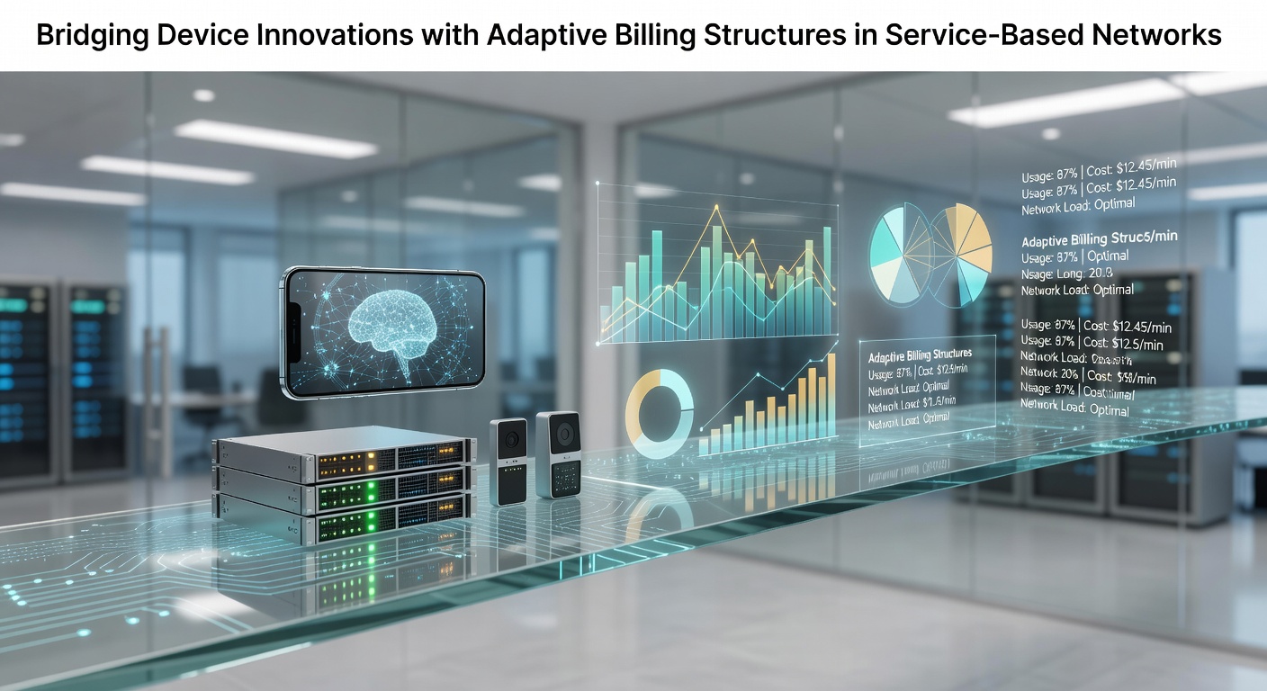 Smart devices connected through adaptive billing networks in service environments