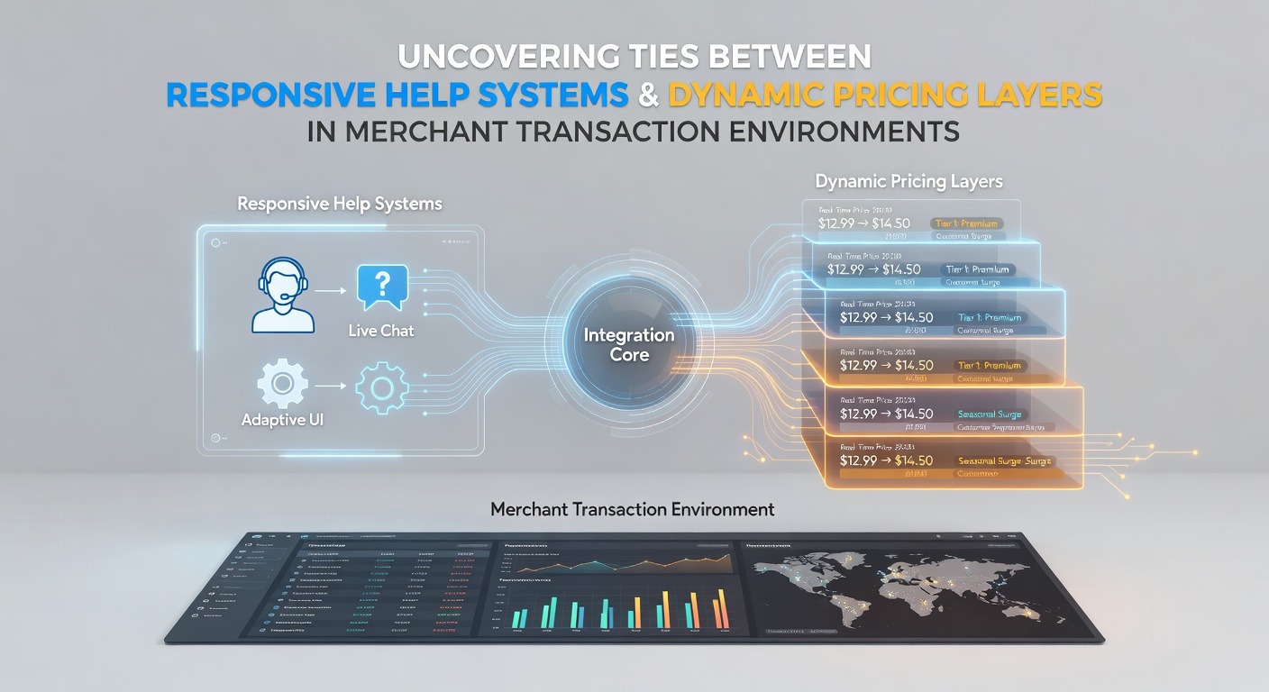 Merchant transaction dashboard showing integrated support and pricing interfaces